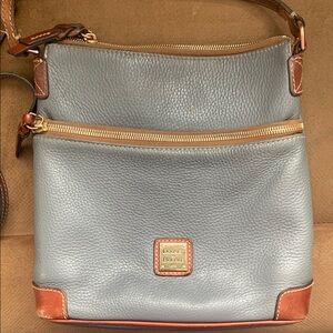 Dooney & Bourke Gray Leather Crossbody Bag